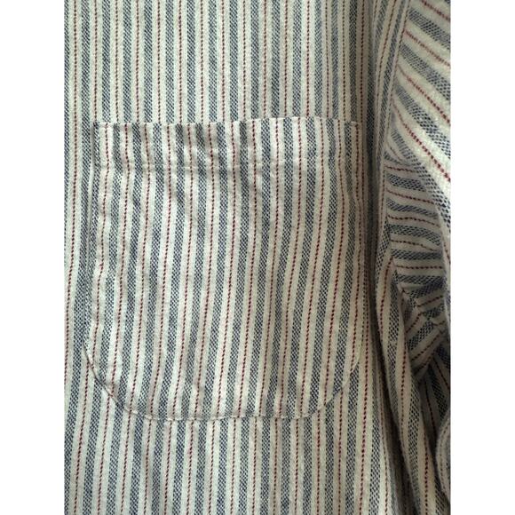 Lee Valley Ireland Men's Long Sleeve, Stripe, 100% Cotton Night Sleep Shirt - Picture 6 of 7